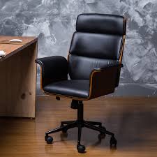 My new big and tall office chair for back pain relief when working from home. Mid Century Leather Big Tall Executive Office Chair With Wheel Racing Ergonomic Leather Recliner Office Computer Chair Furniture Office Chairs Aliexpress