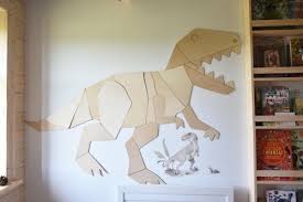 Dinozaur T Rex Dekoracja ścienna Origami