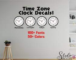 Time Zone Clock Decals City Decals