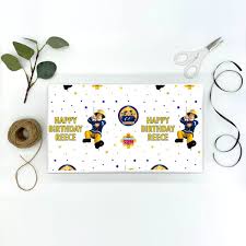 fireman sam personalised wrapping paper