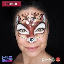 easy reindeer face paint tutorial step