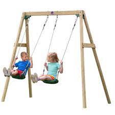 Plum Wooden Double Swing Set Only