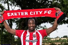exeter city sign kegs chauke from