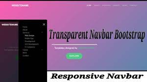 transpa navbar bootstrap responsive