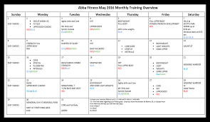 Free Monthly Training Program Workout Plan Abba Fitness Houston