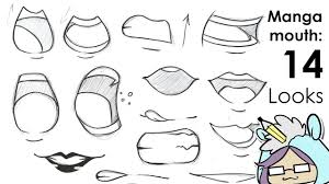 how to draw manga mouth you