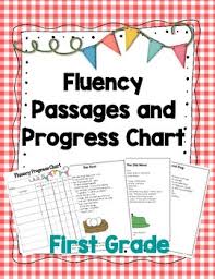 First Grade Reading Fluency Passages And Progress Chart For Leadership Notebooks