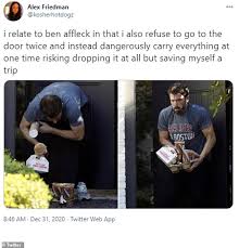 Before them, dunkie the doughnut boy ben affleck grabs a dunkin' donuts delivery outside his office. Ben Affleck Is Working On Writing His Next Movie As He Hunkers Down Amid The Covid 19 Pandemic Daily Mail Online