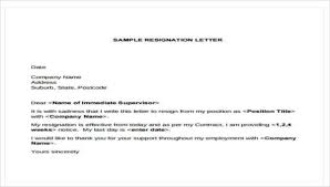 7 Company Resignation Letters Samples Examples Templates