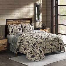forest weave lodge quilt set with twin