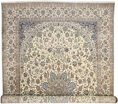 large silk wool persian nain rug 14384