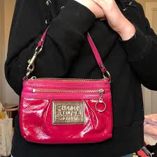 coach poppy bag in bright pink