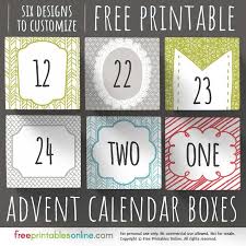Printable Advent Calendar Boxes To Personalize Christmas