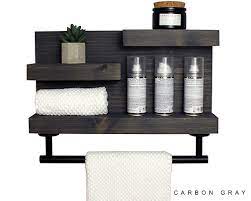 Bathroom Shelf With Modern Towel Bar