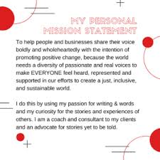 my personal mission statement and how