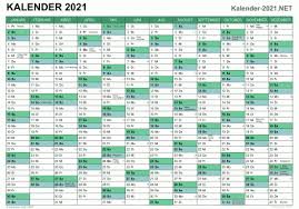 Darstellung als liste, kalender in monatsansicht oder kacheln. Excel Kalender 2021 Kostenlos