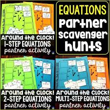Solving Equations Partner Scavenger