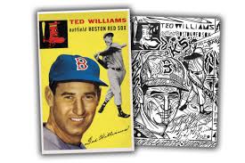 2019 panini diamond kings #22 ted williams boston red sox baseball card. Topps Is Asking Artists To Re Interpret Classic Baseball Cards Including Ted Williams The Boston Globe