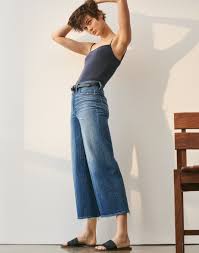 Wide Leg Crop Jeans In Finney Wash In 2019 Cute Outfits