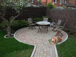 circular patio brick patios