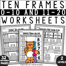 ten frames worksheets numbers to 0 10