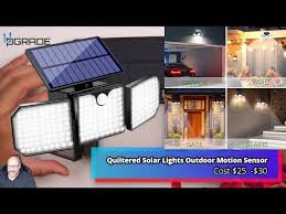 Quiltered Solar Lights Outdoor Motion