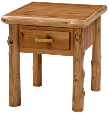 I also added the back kicker piece so the. One Drawer Log End Table Side Tables Rustic Cedar Log Livingroom Furniture The Log Furniture Store