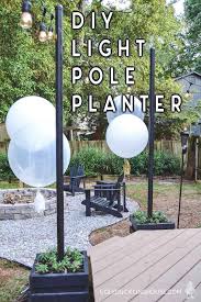 diy outdoor light pole planters free