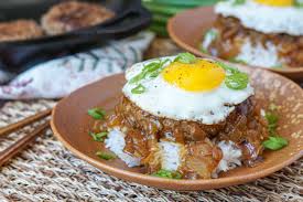 loco moco hawaiian beef and egg over