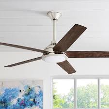 polished nickel ceiling fan with light
