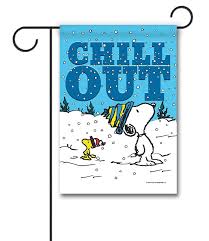 peanuts chill out garden flag