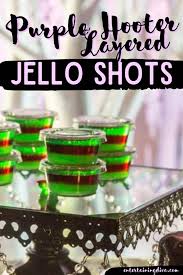 purple hooter layered jello shots