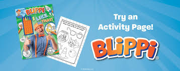 Blippi is a cute youtube character. Enjoy Coloring Matching And More With Blippi Activity Sheets Studio Fun International