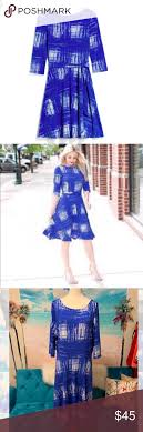 Leota Jocelynn Jersey Dress In Cobalt Blue Euc Like New Only