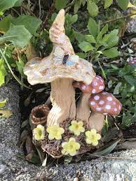 Fairy Garden Mushroom Ceramic Hand Made