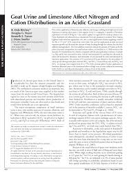 pdf goat urine and limestone affect nitrogen and cation distributions in an acidic grland