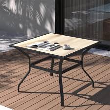 Outdoor Patio Dining Table Square Metal
