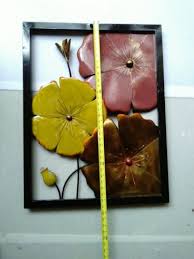 Metal Flowers Frame 30 Inch Wall Home