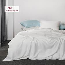 natural silk noble white bedding set