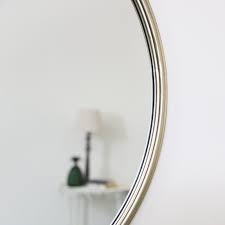 Large Round Gold Wall Mirror 70cm X