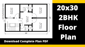 20x30 2bhk small floor plan with pdf to