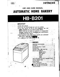hitachi hb b201 use and care manual pdf