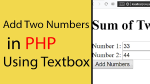 add two numbers in php using textbox
