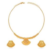 magnificent gold necklace and earring