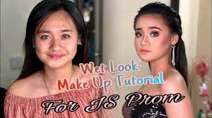 wet look make up tutorial for js prom