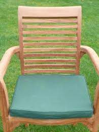 teak stacking chair cushion green