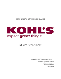 Kohls New Employee Guide