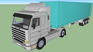 O container truck tem luzes e sons que imitam a buzina e a partida de um caminhão. Caminhao Container 3d Warehouse