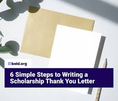 write a scholarship thank you letter