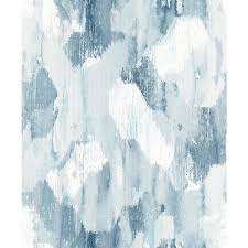 Mahi Blue Abstract Wallpaper Sample
